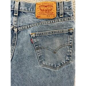 Vintage Y2k Levi's 550 34x31 Relaxed Fit Mid-Rise Jeans Medium Wash Baggy